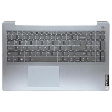 Imagem de WWGTMC Capa superior de substituição 5CB1H77922 para laptop Lenovo IdeaPad 3 15IAU7, IdeaPad 3 série 15ABA7, laptop 3-15IAU7 com teclado retroiluminado com impressão digital