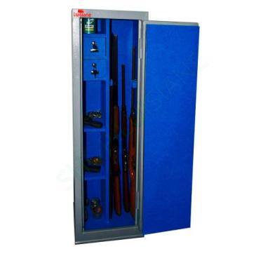 Imagem de Cofre para 05 armas longas 130x38 linha B - Ventura, Cinza com Azul