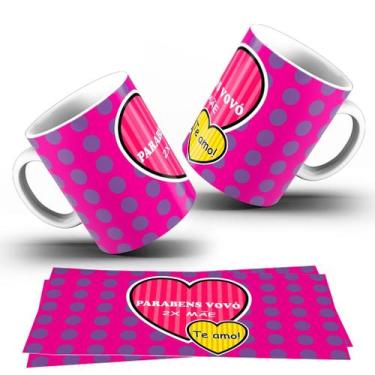 Imagem de Caneca Tema Vó  Caneca de Porcelana  Presente Especial Dia dos Avós - 