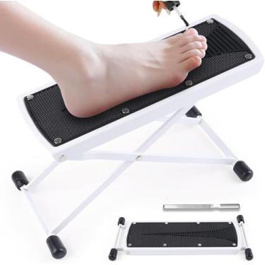 Imagem de Descanso de pés para pedicure YINGJEE dobrável em 6 alturas ajustável