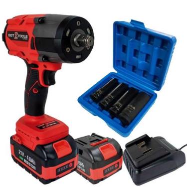 Imagem de Chave de Impacto 1/2 POL 21V 2 Baterias Carregador e Maleta SIGMA com 