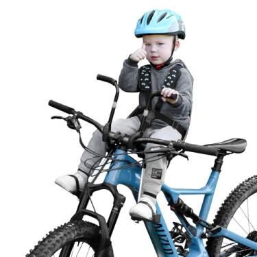 Imagem de Cadeirinha Estofada Bike Bicicleta Banco Concha Cinto Segurança 5 Pontas Altmayer (Preto)