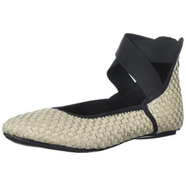 Imagem de Bernie Mev Sapatilha feminina Monica K Ballet, Ouro claro, 12 Little Kid