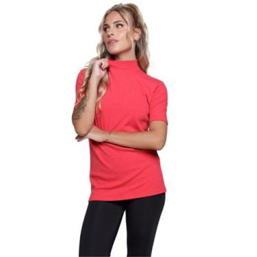 Imagem de Blusa Manga Curta Gola Alta Bella Fiore Em Malha Canelada Blogueira Mo