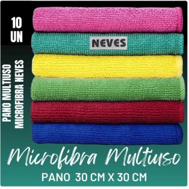 Imagem de Kit com 10 - Flanelas de Microfibra - Multiuso - 30 x 30 - Fm Atacado
