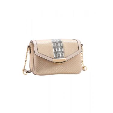Imagem de Bolsa Shine Glamour Transversal Nude - Chenson Bolsa Feminina Chenson Shine Glamour Transversal - Nude