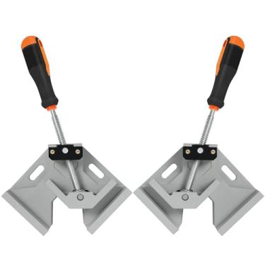 Imagem de Braçadeiras de canto para marcenaria, grampos de 90 graus, 2 ferramentas para marcenaria, braçadeiras de madeira para marcenaria, braçadeiras de ângulo reto para marcenaria, estantes, armários e
