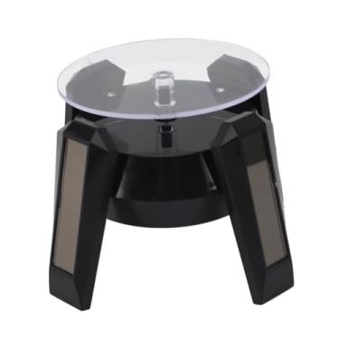 Imagem de Acouto Mesa Giratória para Exibição de Joias LED Movida a Energia Solar Com Luzes Azuis - Relógios, Colares e Pulseiras Com Suporte Giratório, Vitrine de Varejo Perfeita e Merchandising Atraente
