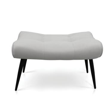 Imagem de Puff Sher Suede Cinza Pés Palito de Ferro - D'Rossi