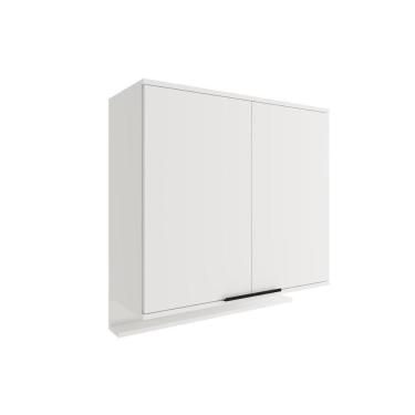 Imagem de Armário Aéreo Cozinha Modulado Alpha 2502 Com 2 Portas 80cm Branco