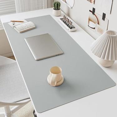 Imagem de Tapete de mesa de couro sintético antiderrapante, tapete de teclado de mesa para laptop, computador portátil, tapete de mouse para escritório/trabalho/casa/decoração 60 x 30 cm