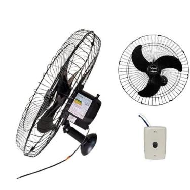 Imagem de Ventilador de Parede Vent New 60cm Bivolt 200w Gr Aço Preto, Bivolt
