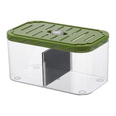 Imagem de Ｂｅｓｇａ Aquário Mini Betta com Divisória Removível para Isolamento de Peixes Agressivos e Guppies, Ideal para Ambientes Internos e Jardins de Mesa, Verde