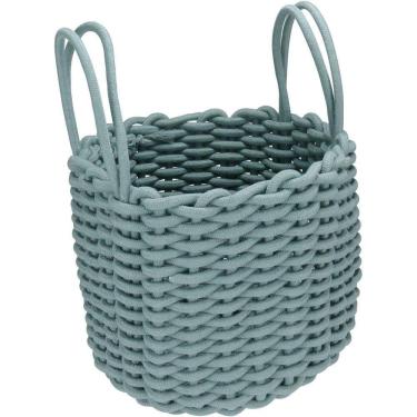 Imagem de Cesta Organizadora Decorativa Home&co Tecido 22x28x28cm Azul