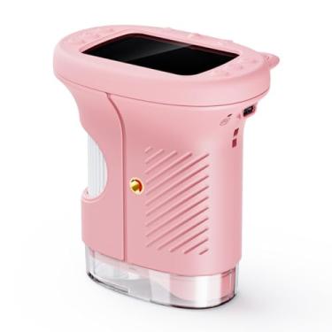 Imagem de Microscópio infantil de bolso, microscópio portátil de 1000 x para crianças com tela de 6 cm, mini microscópios portáteis para fotos, vídeos, ciências, digiscópios Edu, ideias de presentes de