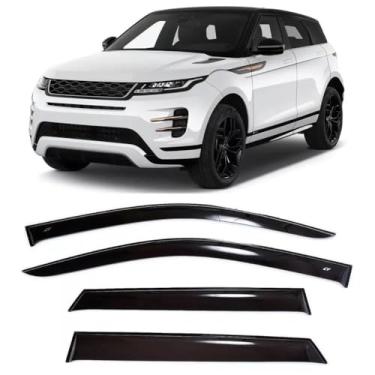 Imagem de CT Conjunto de 4 peças de defletores de viseira de vento - Ventvisor lateral da porta do carro - Defletores de proteção de ar de janela para proteção contra neve, sol e chuva, compatível com Land