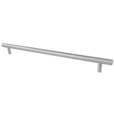 Imagem de Puxador Barra Acetinado Sem Friso Alumínio 0210 Pauma, 448 mm