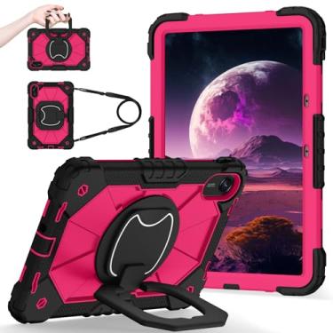 Imagem de YOUULAR Capa de tablet com alça de ombro para Xiaomi Redmi Pad 2 de 11 polegadas, capa protetora resistente à prova de choque com suporte, alça, alça de ombro para crianças, mulheres, homens, preto