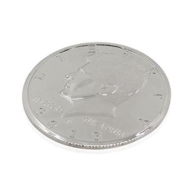 Imagem de Magic Coin, grande suporte de metal prateado de 3 cm para truques de i
