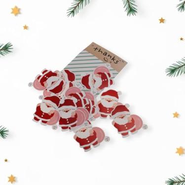 Imagem de Generic 1Set Christmas Stickers for Ceramic Glass Metal Paper Plastic Peel and Stick Santa Claus 15 Pieces/Sheet 15 Sheets Coated Paper Red White