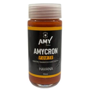 Imagem de Tinta Para Volante De Carro Couro Amycron Forte 90ml, Havana