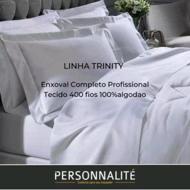 Imagem de Fronhas 3 Abas Percal 400 Fios 100 Algodão Egípcio 50x70 - PERSONNALIT