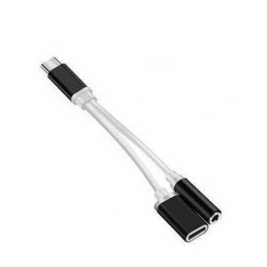 Imagem de Adaptador Usb Tipo C Fêmea / P2 Para Usb Tipo C Macho