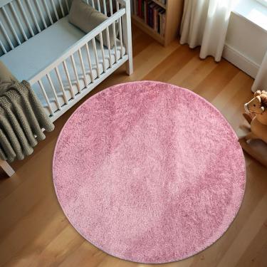 Imagem de 1 Tapete Quarto Infantil Peludo Redondo 1,50m Oa Cl Rob