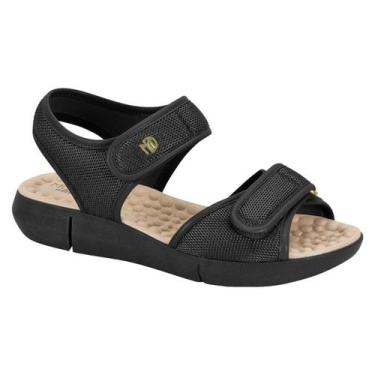 Imagem de Sandália Modare Ortopédica - Feminina, Preto, 38