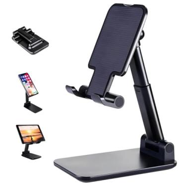 Imagem de Suporte de Mesa Universal para Celular e Tablet – Dobrável, Ajustável, Antiderrapante e Portátil Premium