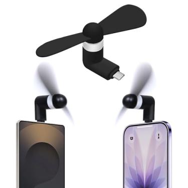Imagem de CELLET Mini ventilador de refrigeração portátil alimentado por telefone USB-C compatível com iPhone 15 Samsung Galaxy, Google Pixel Motorola Moto, iPad, carregador portátil (telefones USB-C)
