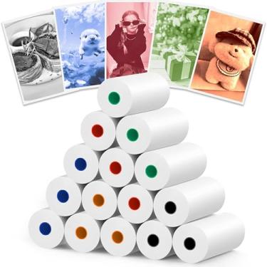 Imagem de MIARALA 15 rolos de refil de rolo de papel para câmera infantil, 5 cores vibrantes, papel HD para a maioria das câmeras instantâneas, sem BPA