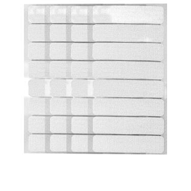 Imagem de 16 pares de fita de , tiras adesivas resistentes de 2,5 x 10,2 cm, gancho de nylon forte dupla face, vários usos para casa, escritório, ao ar livre, branco