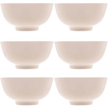 Imagem de 6 Bowls de Porcelana Lyor 330ml Sobremesa Fruta Petisco Tigelas Branca