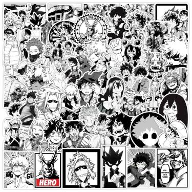 Imagem de Adesivos de vinil impermeável My Heros Academias, anime, 50 unidades