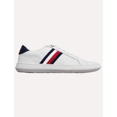 Imagem de Tênis Tommy Hilfiger Masculino Couro Daniel 6A2 Off-White, 39