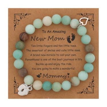 Imagem de Pulseira First Time Mom New Mother Mommy to Be Pregnancy Presente para Mulheres Esposas, One Size, Generic, Sem Pedra Preciosa