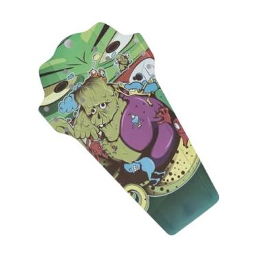 Imagem de Para-lamas de bicicleta na cor fibra de carbono, dianteiro/traseiro, universal, para pneus de mountain bike (MTB).(Style C)