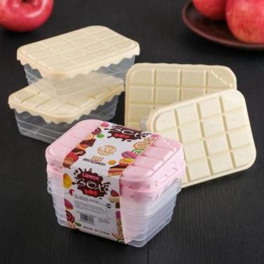 Imagem de Kit Pote Hermético 3 Peças 800ml Transparente Para Micro-ondas e Freez