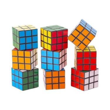 Imagem de Cubo Mágico Mini De 3cm Para Crianças, Brinquedos Educativos, 12 Peças