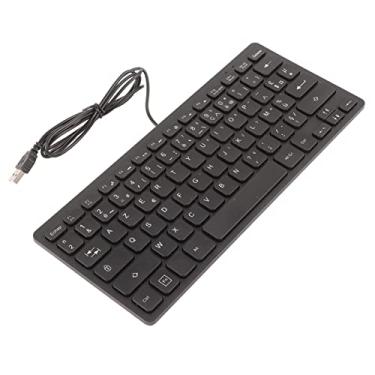 Imagem de SUNGOOYUE Teclado Compacto de 78 Teclas K-1000, Material ABS Preto, Teclado de Computador Com Fio USB para Notebook PC, Design Ergonômico, Vida útil de 10 Milhões de Teclas (#12)