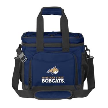 Imagem de Logo Brands NCAA Montana State Bobcats Flex 24 latas Cooler - Forro selado a quente à prova de vazamento, abridor de garrafa embutido, alça de ombro ajustável - Ótimo para portas traseiras e