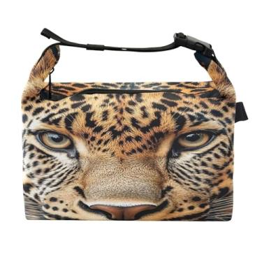 Imagem de STAYTOP Lancheira de leopardo marrom vívido com fivela de alça, lancheira isolada para meninos e meninas, lancheira térmica para trabalho escolar
