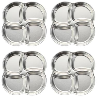 Imagem de CHWAIKA Prato de molho de aço inoxidável, condimento, prato de mergulho, porção, pratos de imersão para churrasco, piquenique, cozinha, restaurante, casa, 4 peças