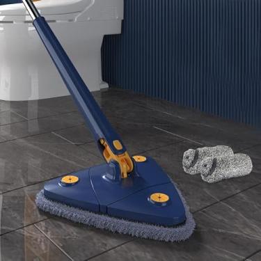 Imagem de Mop Triangular com Torção Manual Imitada sem Lavagem à Mão de Água Uso Duplo Molhado e Seco para Preguiçosos Limpeza Jan