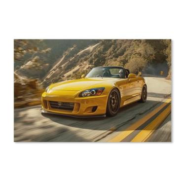Imagem de HouLaiZhe Speed ​​s2000 Jdm Carro Esportes Carro Cartazes Tela Estética Sala Decoração de Parede Impressões Galeria Sala Decoração de Parede para Quarto Sala de Estar Escritório 11 x 17 polegadas (28