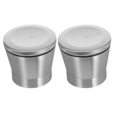 Imagem de Healvian 2 peças de tampas de moedor de aço inoxidável, capas de moedor de sal, pimentas, tampas de moagem de especiarias para garrafas de moagem