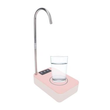 Imagem de Asixxsix Dispenser de garrafa de água da área de trabalho, Bomba de garrafa de água portátil automática para 5 3 2 galões de água engarrafada, Bomba de garrafa elétrica recarregável USB (Rosa)