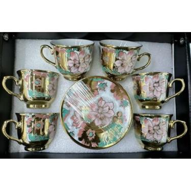 Imagem de Xícara de café/cha kit com 6 conjunto (12 peças) de Cerâmica em porcelana xícara de café(Xicara D166-3/6 conjunto)