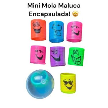 Imagem de Brinquedo Mini Mola Maluca em Miniatura. Kit 5un. Mola Maluca Encapsul